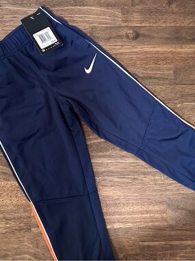 Nike Kids Navy Blue Athletic Track Pants